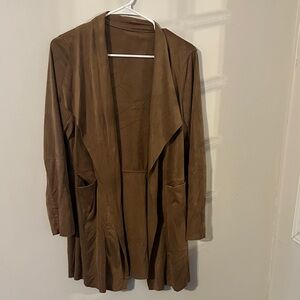 Women’s Brown Open-Front Lightweight Jacket